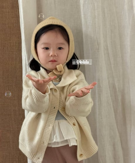 13[予約]ololala milk collar knit cardigan