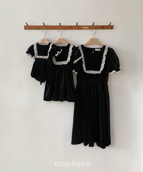25[予約]monbebe anna velvet dress