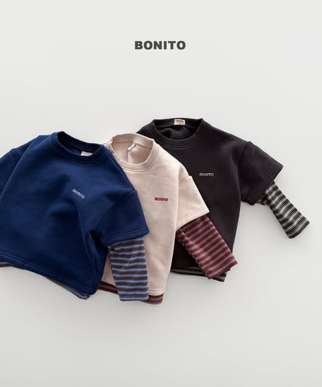 11[予約]bonito double brushed short sleeve layered tee