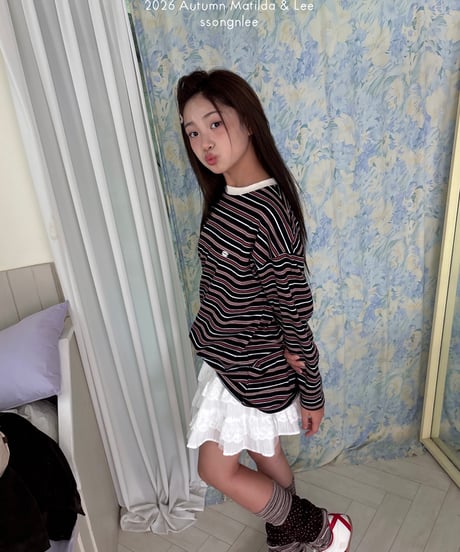 25[予約]matilda&lee modern nut stripe tee