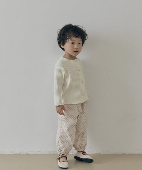 27[予約]送料無料 the beige dot frill pants