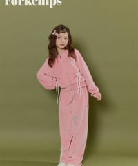 4[予約]FORKCHIPS oops velour zip up