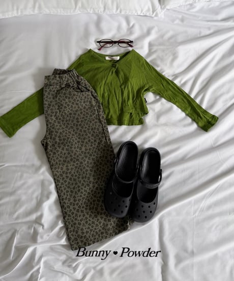 50[予約]bunny powder leopard print pants