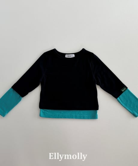 13[予約]ELLYMOLLY rolling color block t