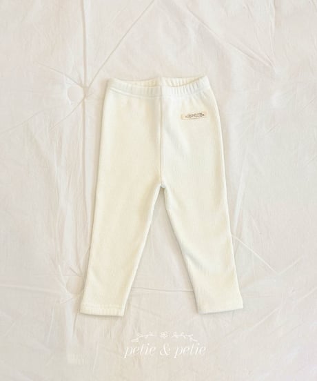 3[予約]petit&petit fleece ribbed leggings