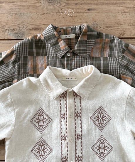 22[予約]OREN edwin embroidered shirt