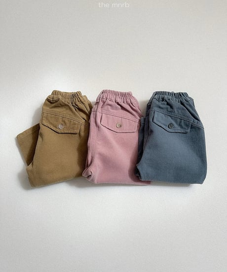 18[予約]minirobe button peach pants