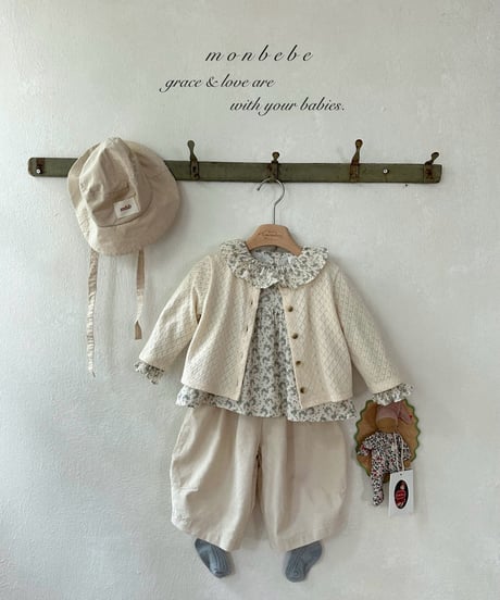6[予約]monbebe flower elder blouse