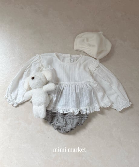 8[予約]mimi market shoulder frill blouse