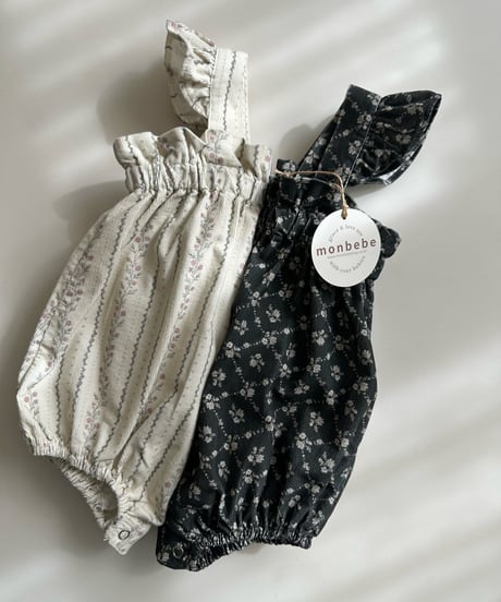 28[予約]monbebe corduroy frill romper
