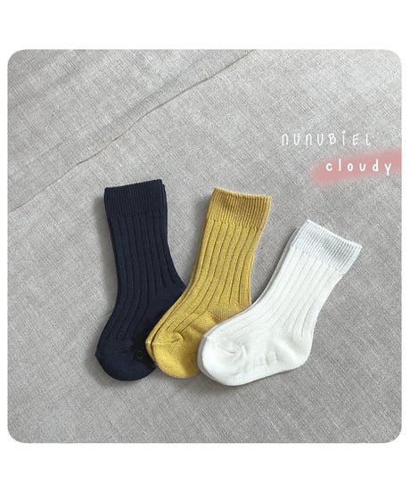52[予約]nunubiel long rib socks