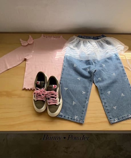 16[予約]bunny powder delicate half turtleneck t-shirt