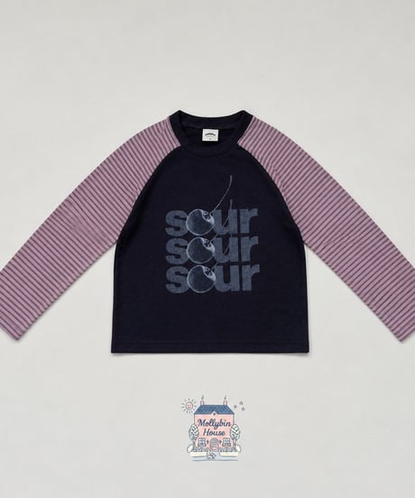 2[予約]Mollybin vintage raglan shirts(cherry)