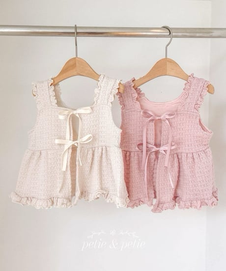 21[予約]petit&petit madeleine frill vest
