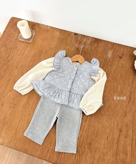 7[予約]ohho rose quilting frill vest