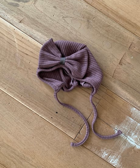 12[予約]bebeholic may ribbon bonnet
