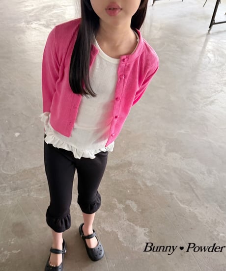 22[予約]bunny powder heart button cardigan