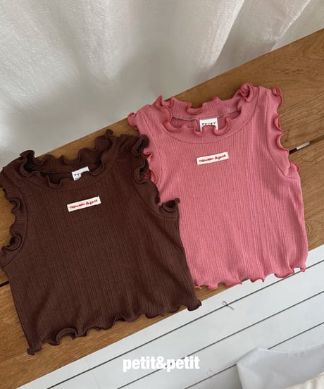 18[予約]petit&petit mimi rib tanktop