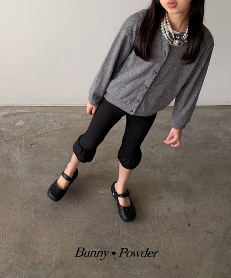 21[予約]bunny powder rose buton cardigan