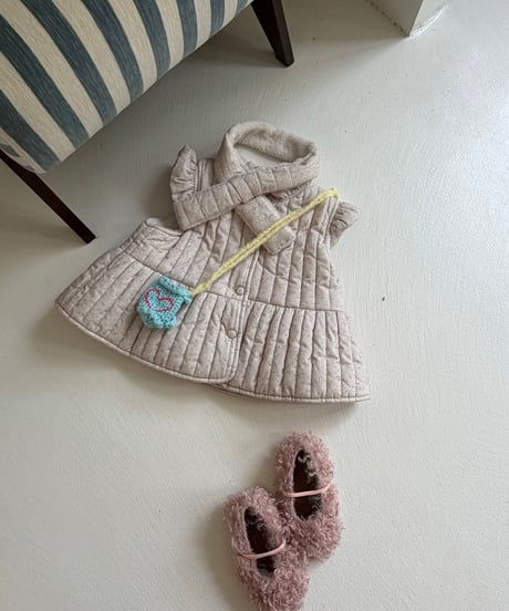91[予約]aiai dori quilted scarf padding vest