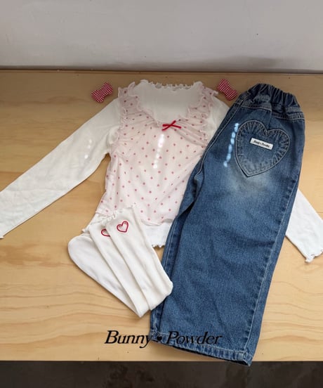 72[予約]bunny powder kiki ribbon pin set