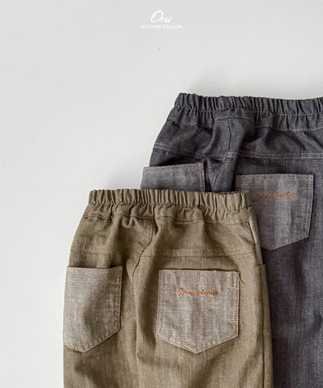 30[予約]onu stitched denim pants