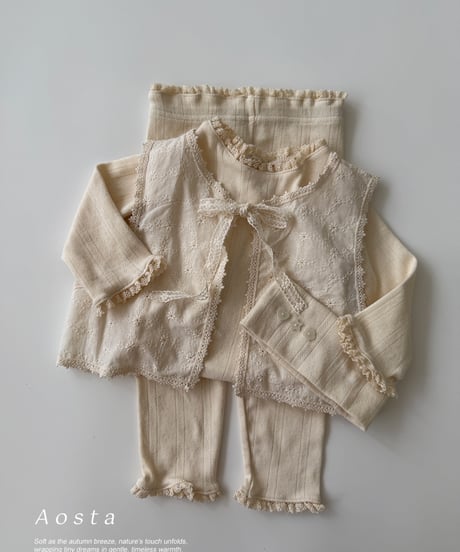 20[予約]Aosta lace open vest
