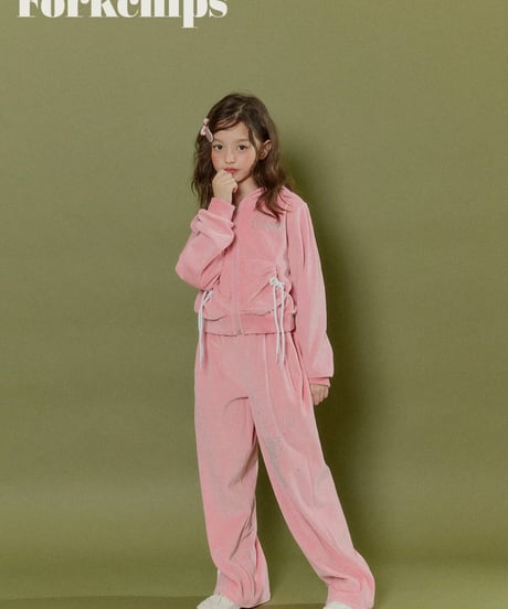 5[予約]FORKCHIPS oops velour pants
