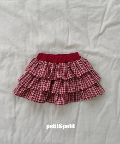 45[予約]petit&petit check cancan skirt