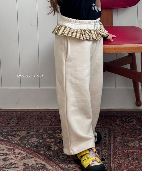 31[予約]poisson check frill pants