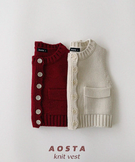 8[予約]Aosta knit cookie vest