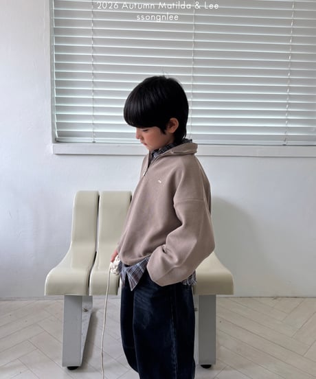 38[予約]matilda&lee half zip up knit