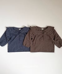 4[予約]mimi market check frill collar