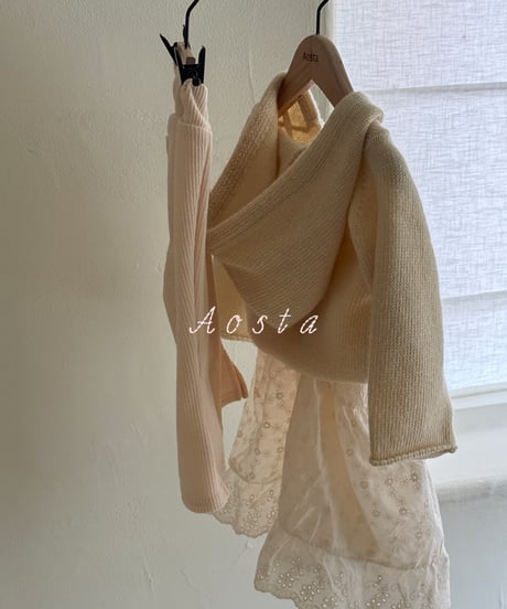 10[予約]Aosta knit cookie hoodie