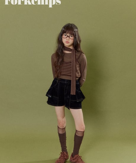 18[予約]FORKCHIPS bear border sleeveless