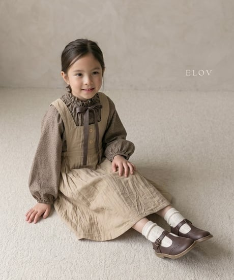 14[予約]elov&monpetitbebe pleated apron ops