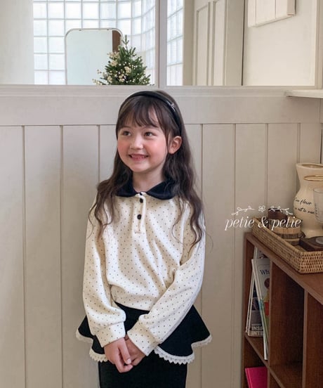 24[予約]petit&petit dot velour collar t