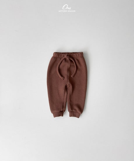 7[予約]onu rib slim pants