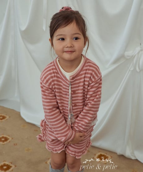 24[予約]petit&petit striped cardigan