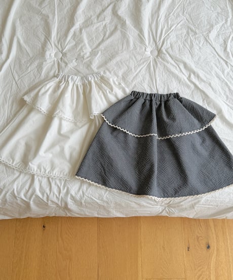 32[予約]ninibello momo apron skirt