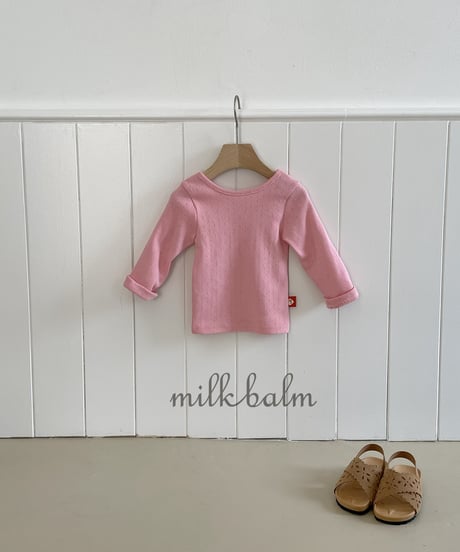16[予約]milkbalm eyelet tee