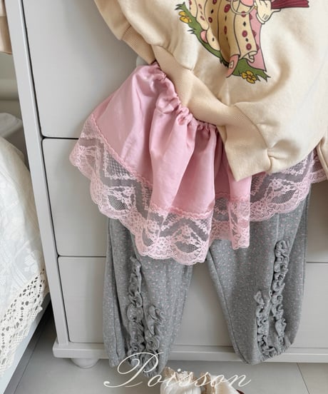 34[予約]poisson milky layered skirt