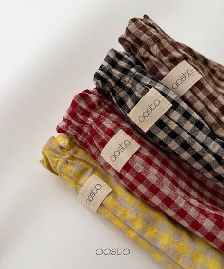 54[予約]Aosta caramel check pants