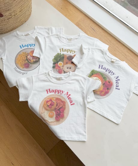 1[予約]ninibello happy meal short sleeve tee(adult)