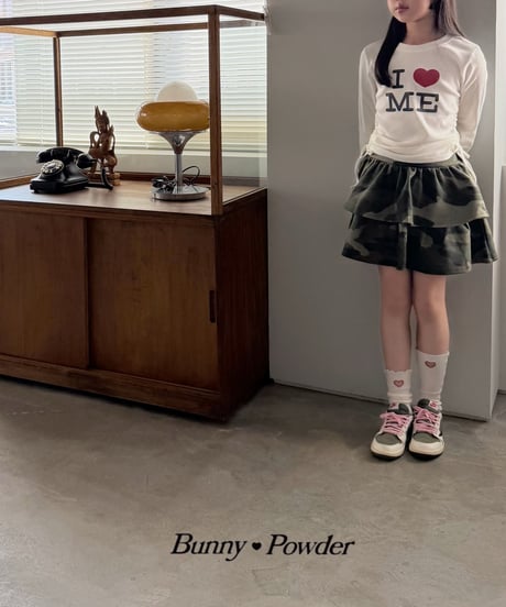 78[予約]bunny powder heart knee socks