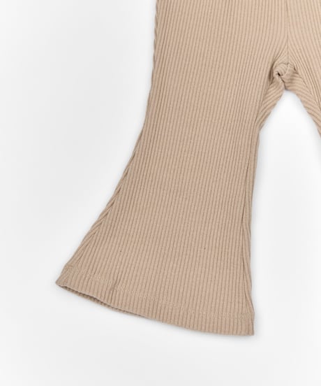 30[予約]送料無料 the beige ribbed bootcut pants