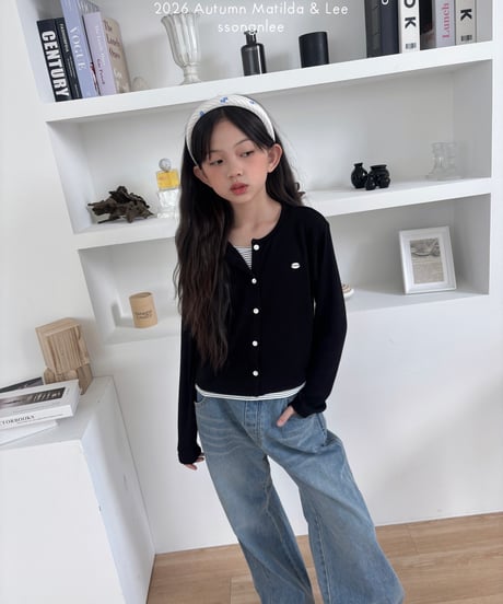 82[予約]matilda&lee stripe layered cardigan