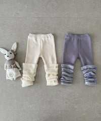 18[予約]ololala pom pom knit warmer leggings