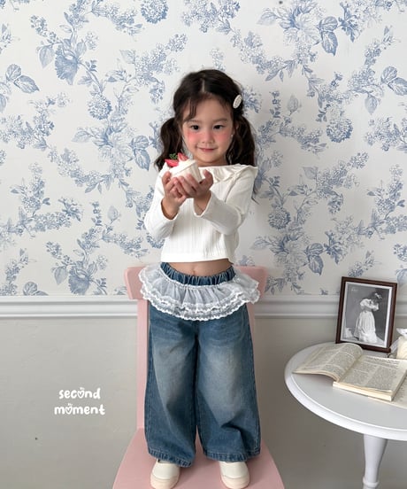 10[予約]second moment frill collar rib tee
