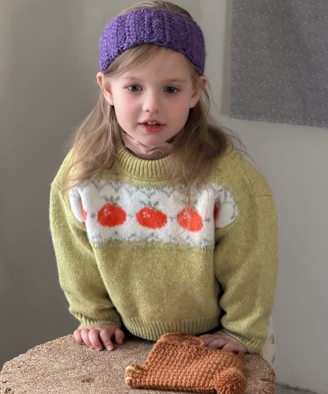 66[予約]aiai tomato jacquard knit